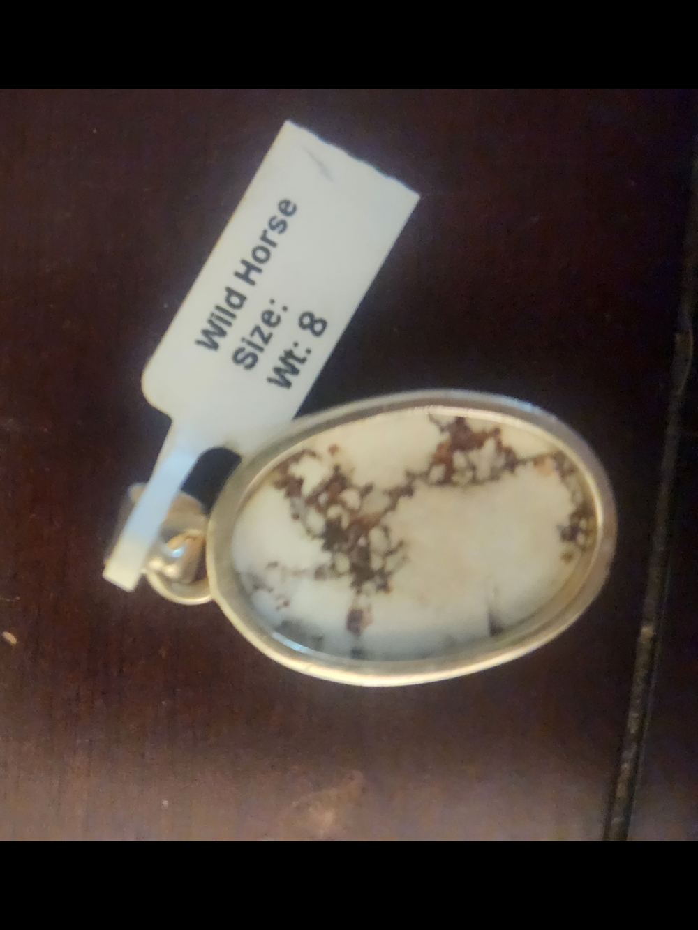 Sterling Silver Wild Horse Pendant Open Back